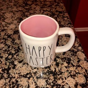 2018 Rae Dunn Happy Easter Mug pink and white